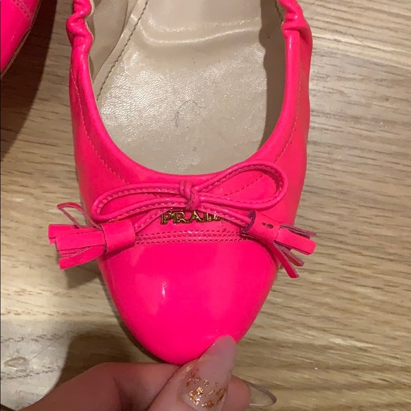 Prada hot pink patent leather ballet flats size 37 - Picture 3 of 8